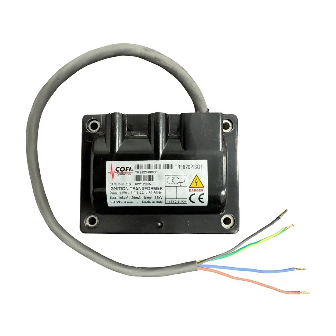 Cofi Ignition Transformer TRE820PISO1 &mdash; Ignition Transformers by Cofi, Type TRE820PISO1