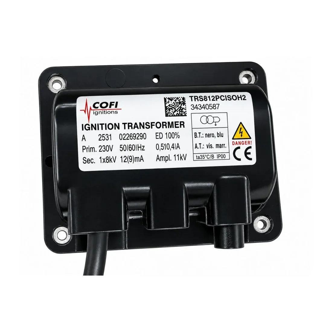 Cofi Ignition Transformer TRS812PCISOH2 &mdash; Ignition Transformers by Cofi, Type TRS812PCISOH2