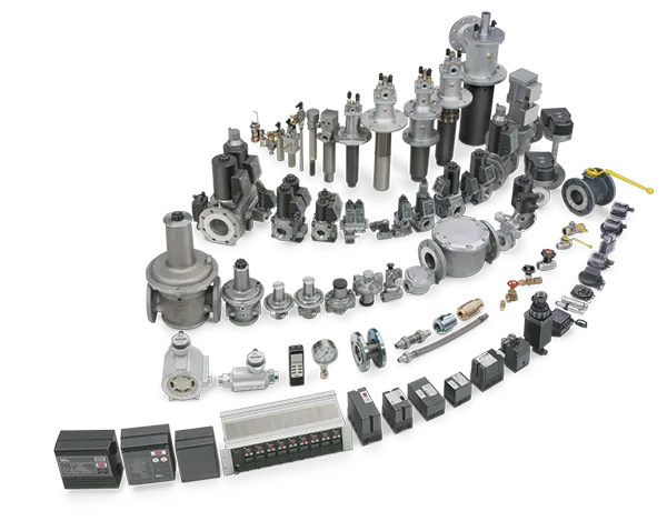 RKIC full product range — ignition, flame safety, pressure regulation and gas train components