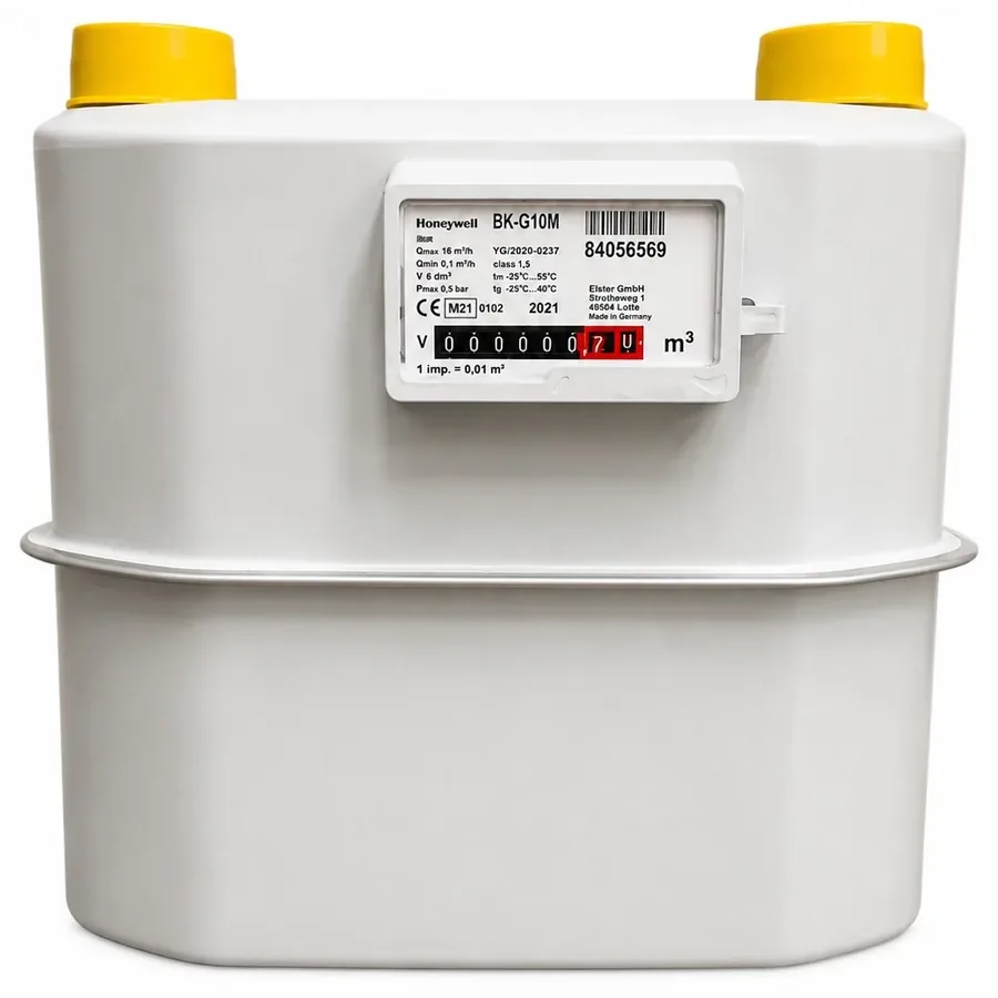 Honeywell Elster BK-G10M Diaphragm Gas Meter G10 &mdash; Gas Flow Meters by Honeywell Elster, Type BK-G10M — zoomed view