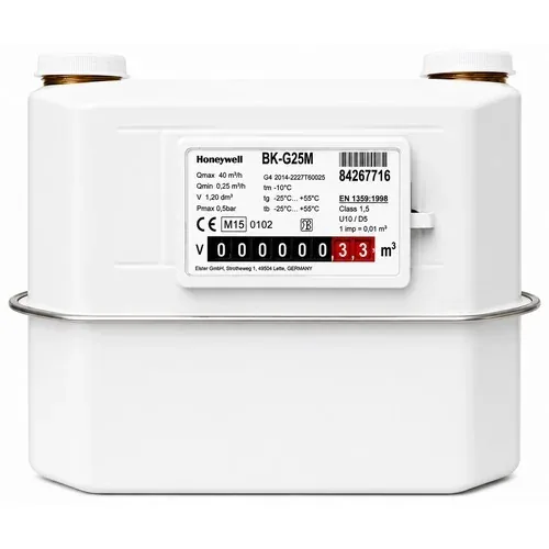 Honeywell Elster BK-G25M Diaphragm Gas Meter G25 &mdash; Gas Flow Meters by Honeywell Elster, Type BK-G25M