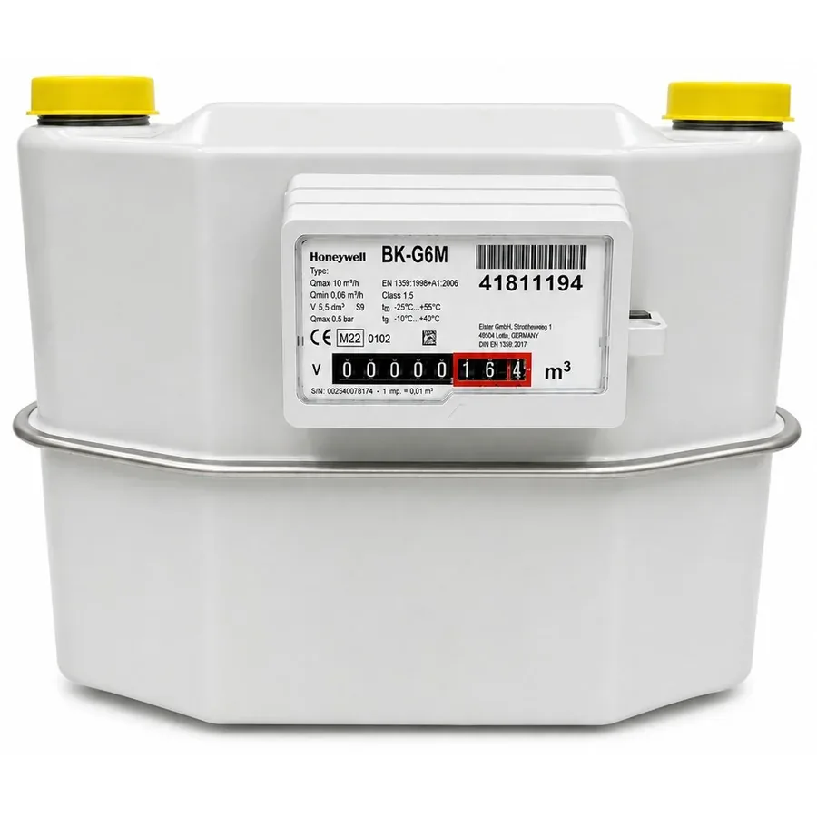 Honeywell Elster BK-G6M Diaphragm Gas Meter G6 &mdash; Gas Flow Meters by Honeywell Elster, Type BK-G6M — zoomed view