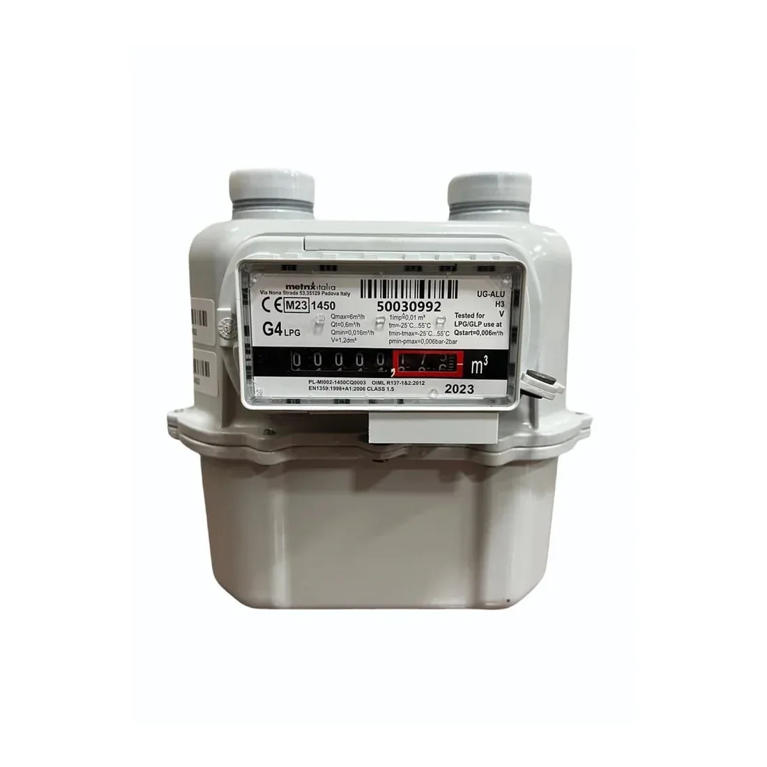 Metrix G4 LPG High Pressure Diaphragm Gas Meter &mdash; Gas Flow Meters, supplied by R.K. Instruments & Controls, manufactured by Metrix Italia, Type G4 LPG
