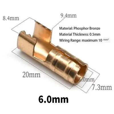 Ignition Cable Lug 6.0mm Female Bullet